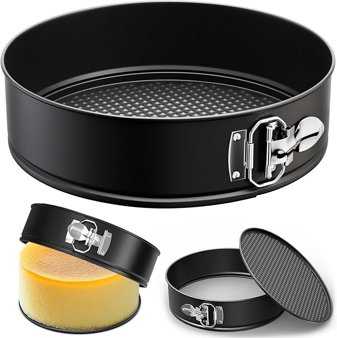 ZeroPone 7 Inch Springform Pan with Removable Bottom | Non-stick Cheesecake Pan with Removable Bottom Small Cake Mold withstands up to 450°F