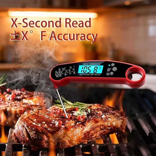 X&E Meat Thermometer Digital – Instant Read Food Thermometer for Cooking & Grilling – Professional Kitchen for Men, Dad & Mom