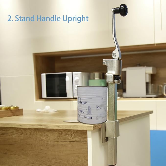 Commercial Can Opener Heavy Duty for Large Cans Industrial Can Openers for Big Cans Manual Stainless Steel Table Can Openers Restaurant Can Opener Up To 11" Tall For Bars Hotel Kitchen