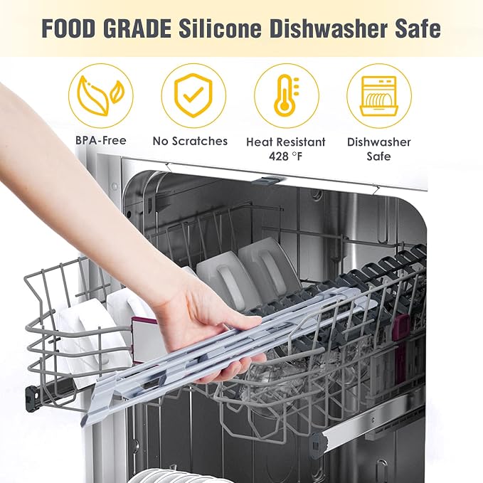 Tomorotec Triangle Roll Up Dish Drying Rack with Silicone Coating, Gray | 304 Stainless Steel with BPA-Free Silicone, Triangle Design Maximizes Sink Corner Space, Fits Compact Kitchens And RVs