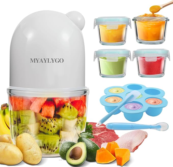 Baby Food Maker & Food Processor, Upgraded 14-in-1 Baby Food Blender, Puree Maker, Puree Grinder for Fruit, Veggies, Meat, Baby Feeding Essentials, Shower Gifts Set | Upgraded 14-in-1, Borosilicate Glass, BPA-Free, Easy to Use & Clean, For Fruit,Veggie...