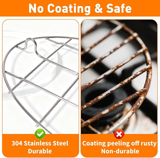 Turkey Roasting Cooling Racks Wire Broiling Rack Roasting Rack | for Oven Stainless Steel Oval Steamer Rack Baking Canning Rack