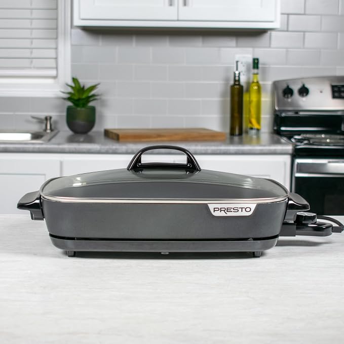 Presto 06858 16-Inch Slimline Electric Skillet with Glass Cover