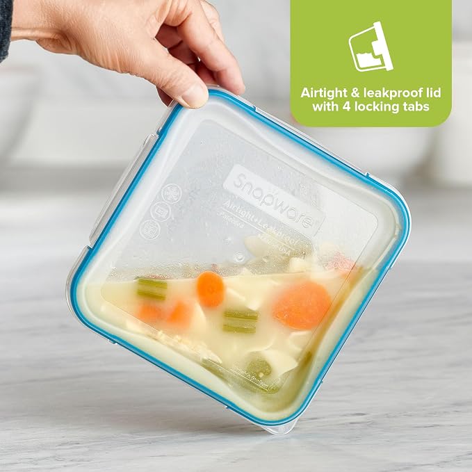 Snapware Plastic Total Solution (21-Pack) Large Food Storage Containers Set | Meal prep containers with plastic BPA-free lids with 4 locking tabs, microwave, dishwasher, & freezer safe