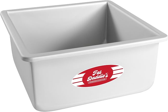 Fat Daddio's Anodized Aluminum Square Cake Pan, 8 x 4 Inch