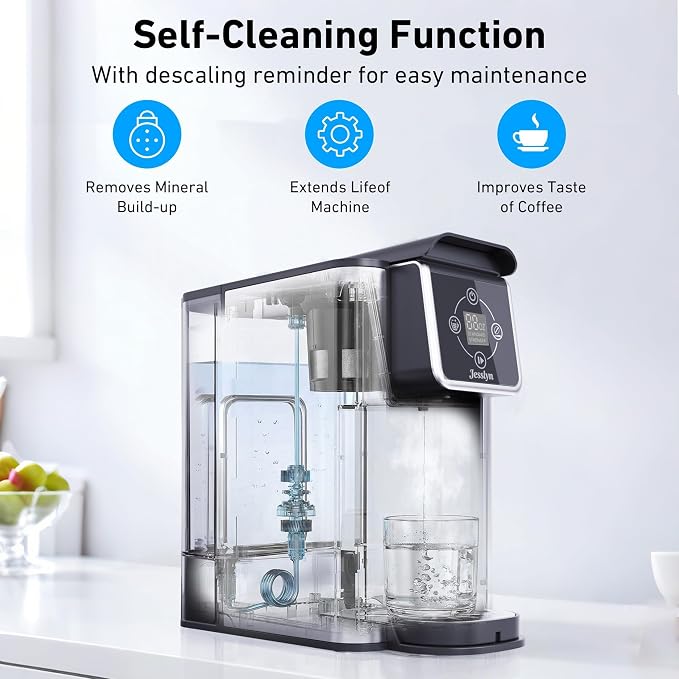 Jesslyn 3 in 1 Single Serve Coffee Maker, K Cup Pod & Ground Coffee Machine with Loose Leaf Tea Filter, 52 oz Removable Reservoir, 6-14 oz Brew Sizes, Bold Brew, Auto Clean, Silver