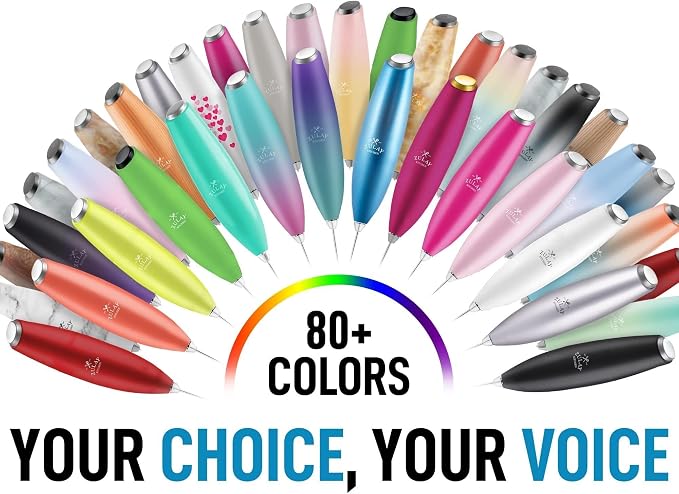 Zulay Kitchen Powerful Milk Frother Wand With Duracell Batteries - Ultra Fast Handheld Drink Mixer - Electric Whisk Foam Maker for Coffee, Lattes, Cappuccino & Matcha - Double Whisk - Bubblegum