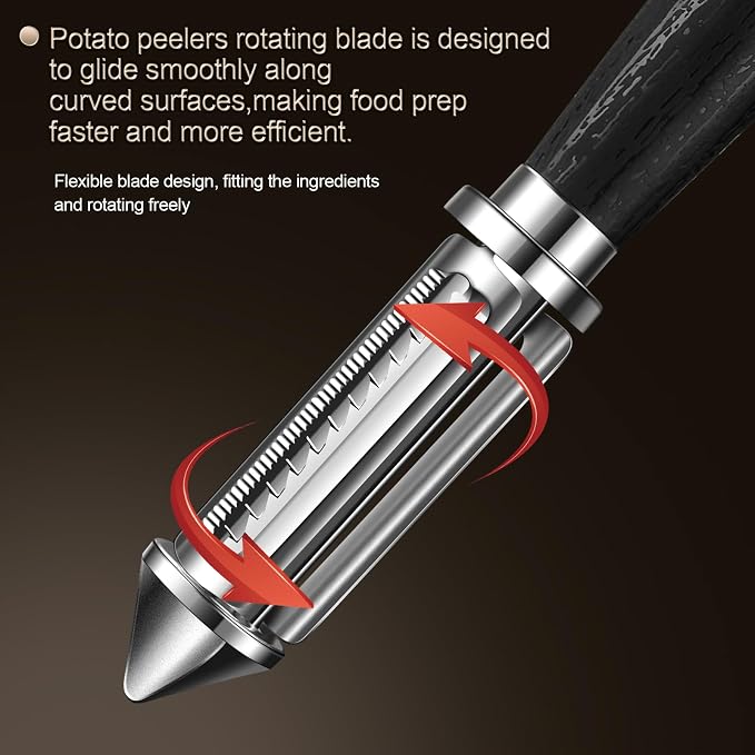 Multi-functional julienne peeler for vegetable | standout features : Die-cast body — avoids cracking or blade detachment over time