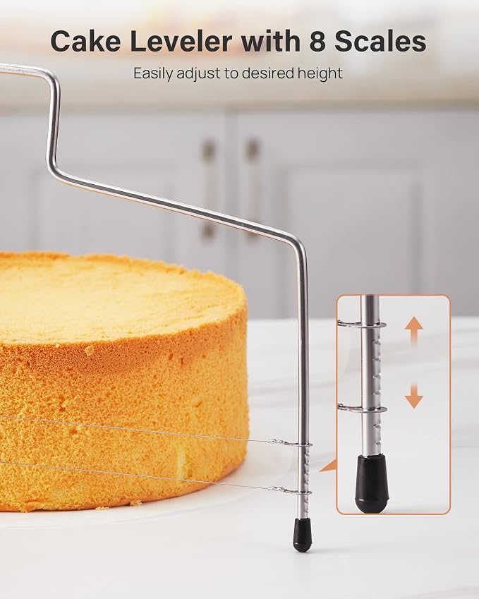 Kootek 144PCs Cake Pan Set, Cake Decorating Kit with 3 Springform Pans | 4 7 9 Inch Baking Pans, Removable Bottom, Easy Release, 50 Piping Bags and 12 Tips, Spatulas, Scrapers, Cake Decorating Tools