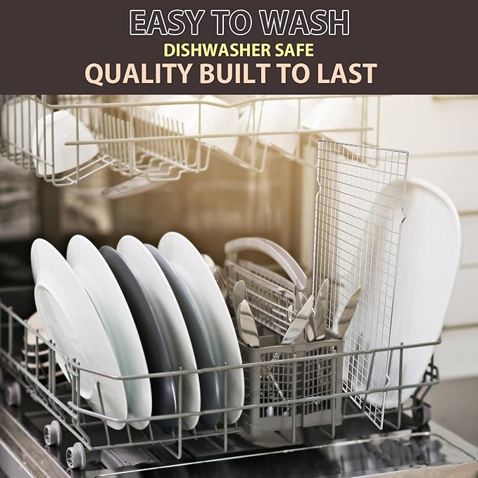 2PCS Cooling Rack for Cooking and Baking, 15" x 10" Wire Rack,Silver | Thick Wire Rack, Oven & Dishwasher Safe, for Roasting, Grilling, Drying, Fits Half Sheet Pan