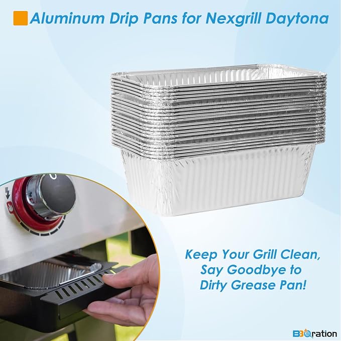 Aluminum Drip Liner for Nexgrill Daytona 3/4 Burner 720-1057 720-1058 | Grease Catcher Drip Liner for Nexgrill Daytona 30 Inch, 36 Inch Flat Top Griddle 720-1115, Grease Tray for Nexgrill Daytona