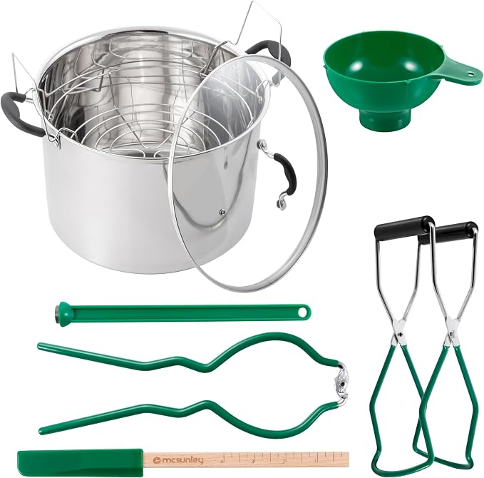 Prep•N•Cook by McSunley 21.5Qt Induction Stainless Steel Water Bath Canner (Canner + Tool Set)