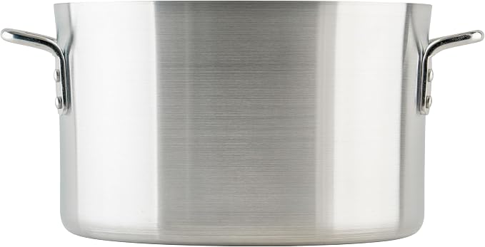 Winco 14 qt Elemental Aluminum Sauce Pot | Efficient heat distribution, Great for Sauces, Soups, Stocks and Batch Cooking