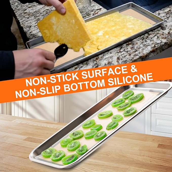 Silicone Baking Mats For Harvest Right Freeze Dryer Large Size Trays 6 pcs (Gray, L - Large)