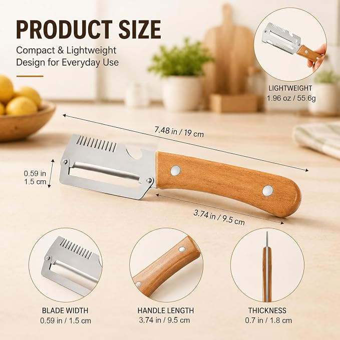 Vegetable Peeler Set Multi-Function Potato & Fruit Peeler Tool-5pcs | Stainless Steel Vegetable Peeler for Potatoes, Carrots, Apples and Cabbage Elite Peeler and Shredder for Easy Kitchen Prep