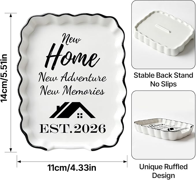 Housewarming Gifts for New Home, House Warming Gifts, Kitchen Spoon Rest | New Home House Gift for Couple Women Men Neighbor Friend Family Homeowner, Ceramic Spoon Holder Cooking Utensil Rest