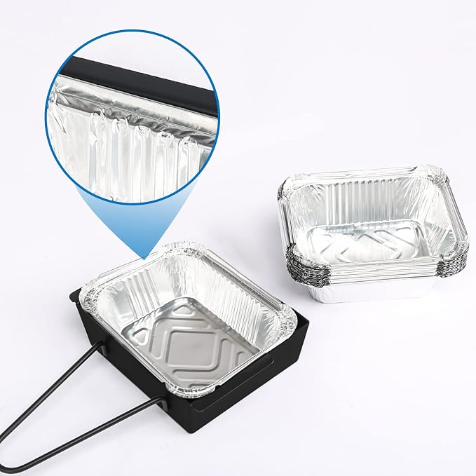 Grill Drip Pan for Nexgrill 720-0830H for Nexgrill Grease Tray Replacement Grease Pan/Box for Nexgrill 720-0888N 720-0925P 720-0896 720-08882A for Cuisinart CGG-7400 with 15pack Aluminum Foil Liner