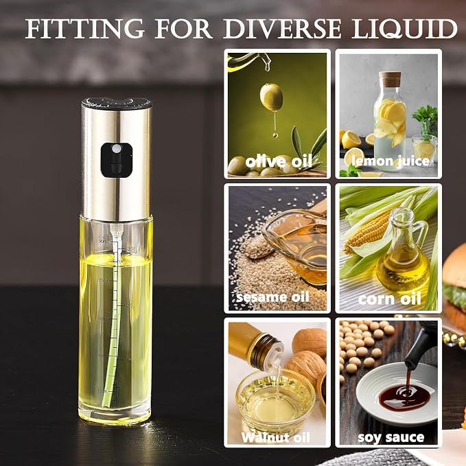 Oil Sprayer for Cooking,Olive Oil Spritzer,Olive Oil Spray Bottle for Salad, BBQ, Kitchen Baking, Roasting (100ml) (1)