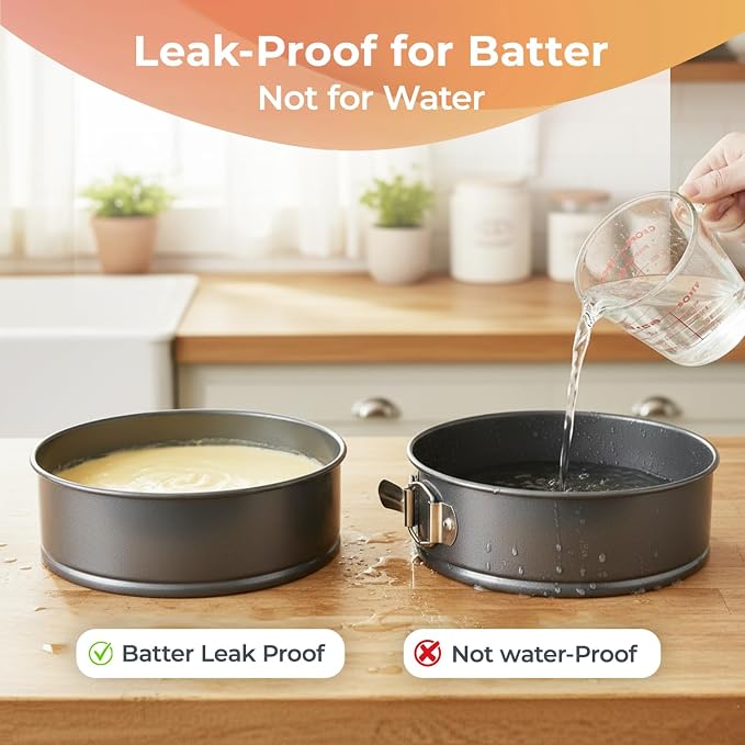 RFAQK 7 Inch Non-Stick Springform Pan for Cheesecake - Leakproof Cake Pan with 30 Pcs Parchment Paper - Baking Accessories for Instant Pot 6, 8 Qt Pressure Cooker