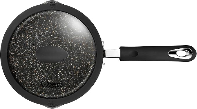 The All-In-One Stone Saucepan and Cooking Pot By Ozeri | Utilizes A Stone-derived Coating From Germany That Is 100% Free of APEO, GenX, PFBS, PFOS, PFOA, NMP and NEP