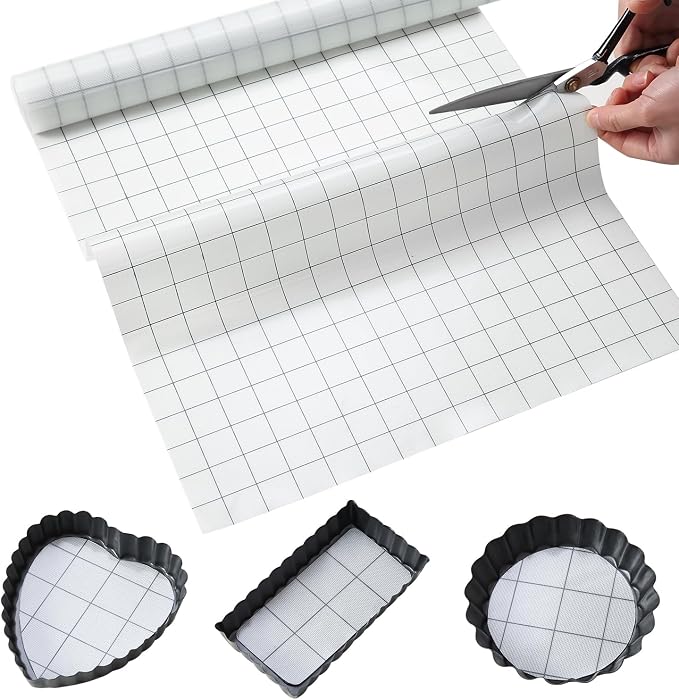Silicone Baking Mat Roll 16IN*5FT Free Cutting, Non-Slip Pastry Mat, Non-Stick Reusable Air Fryer Liner, Oven Liners, Freeze Dryer Mat, Easily Cut to Size Fit All Ovens Pans Tins Dishes
