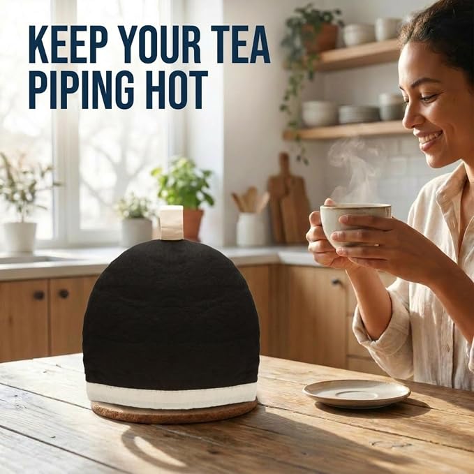 Glaciart One Wool Teapot Cozy Kettle Cover | Dome Shaped Large Tea Cosy, Kettle or French Press | Handmade & Needle Felted from Natural Wool | Warms Up to 2 Hours | Great as Gift