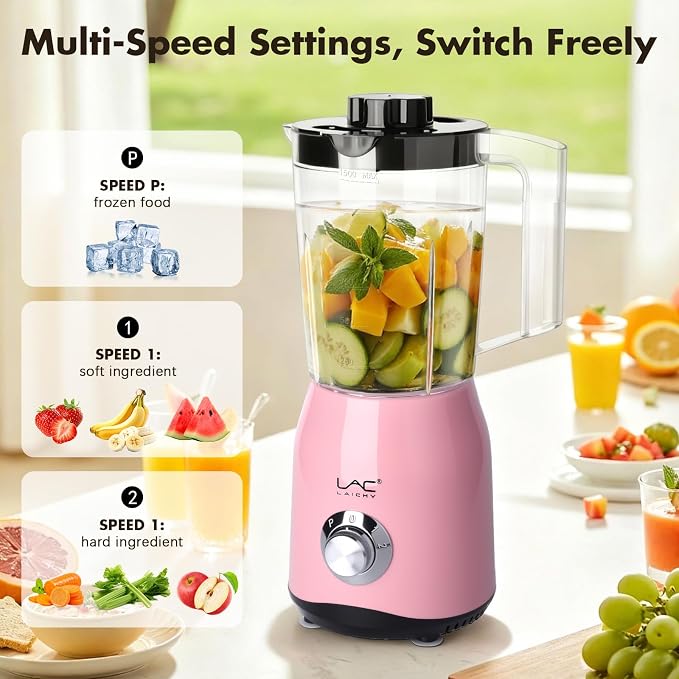 Blender for Smoothies,300W Personal Blender and Grinder Combo for Kitchen with a 54oz Portable Smoothie Cups,Shakes,Juices,Frozen Drinks and a 12oz Coffee Cup with Seal Cover (Pink)