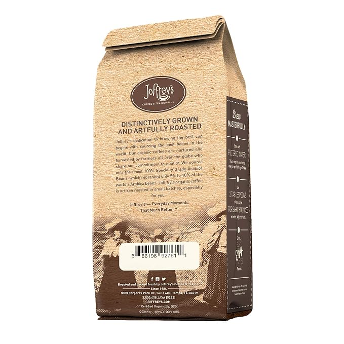 Joffrey's Coffee - Disney Organic Peru Alto Mayo, Single Origin, USDA Organic & Fair Trade Certified, Full Roast Arabica Beans, Kosher (Whole Bean, 11 oz)
