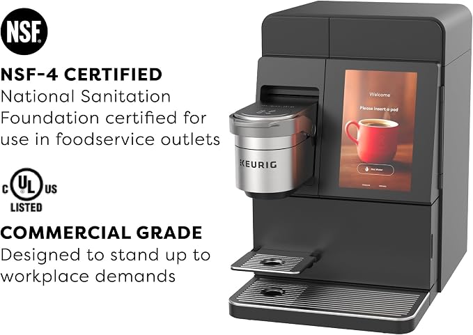Keurig K-4500 Large Business Single Serve Coffee and Specialty Beverage Café System, Plumbed, Silver/Black
