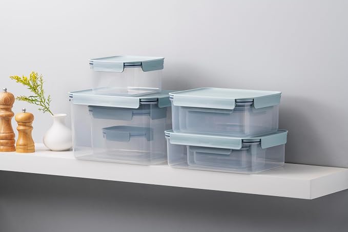 LocknLock Classic-Plus Plastic Food Storage Container | Airtight Plastic Food Storage Containers with Lids | BPA Free Stackable Food Storage for Meal Prep, Leakproof, Freezer & Dishwasher Safe, 2.1L