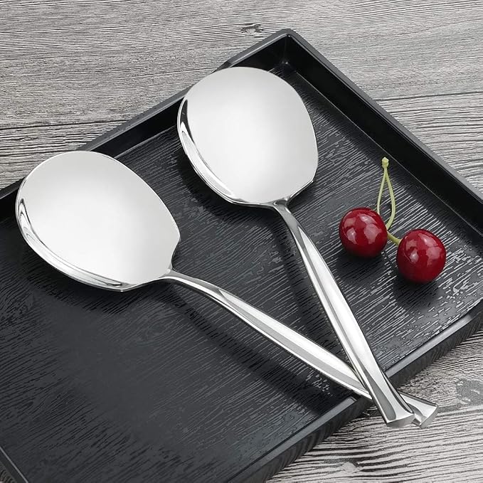 Idomy 8-Piece Stainless Steel Buffet Serving Spoon, Large Serving Spoon