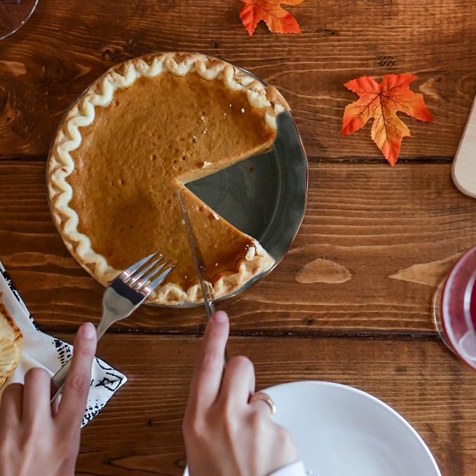 Ceramic Pie Pan for Baking[10.5 inch],Reusable NonStick Ceramic Baking Dish | Reusable NonStick Ceramic Pie Plate with Ruffled Edge,Deep and Fluted Pie Dish for Apple Pie,Quiche,Pot Pie, Tart, etc（Green）
