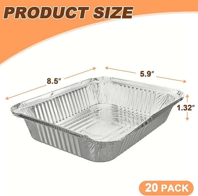 25302145 Foil Grease Tray Replacement Parts for Charbroil Bistro Pro 25302146 25302161 Electric Grill Parts, Aluminum Disposable Drip Pan Liners for Charbroil Bistro Pro Gas Grills, 20 Packs