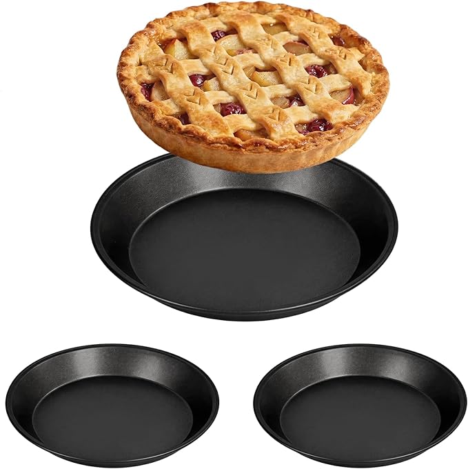 LISI 2-Pack 9-Inch Round Cake Pans, Nonstick Carbon Steel | 9-inch carbon steel pans with nonstick coating for cakes, pies, brownies, quiches and everyday baking.