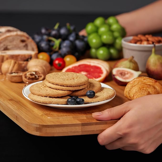BEZIA 36"x24" Extra Large Bamboo Cutting Board, Heavy-Duty Stove Top Cover | Deep Juice Grooves, Pre-Oiled Finish, Massive Workspace for Professional Food Prep, Carving, Serving & Large-Scale Hosting
