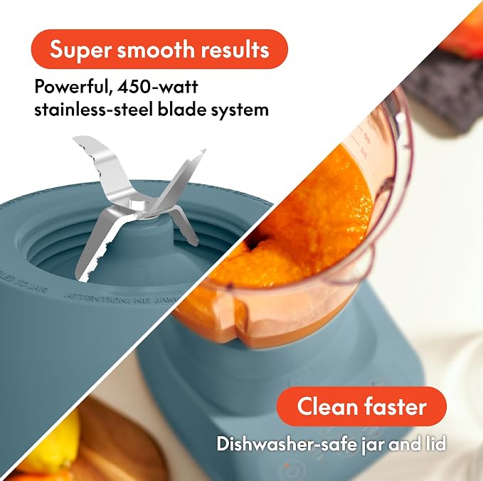 bella Fits-anywhere™ Flip & Store Blender, 48 oz, 520W, Surf