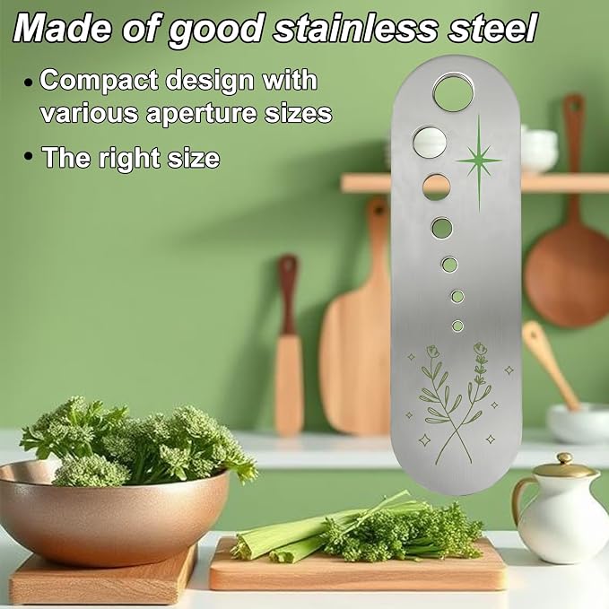 Pottery Herb Stripper Tool Supplies, Metal Stainless Steel Vegetable Leaf Separator, Fun Kitchen Gadgets, Exquisite Herb Stripper Bowl Gifts for the Kitchen Suitable for Home Use & Chefs