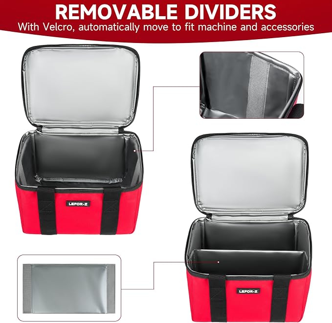 Carrying Bag Case Fits for KitchenAid 5/6/7/9 Ultra Power Speed Hand Mixers | Hand Mixer Travel Bag,Portable Storage Organized Case Fits for Kitchen Aid Mixer Accessories,Red(Bag Only)