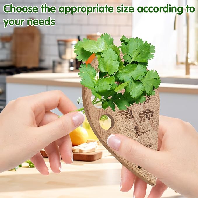 Wooden Leaf-Shaped Vegetable Separator, Pottery Herb Stripper Tool Supplies, Fun Kitchen Gadgets, Exquisite Herb Stripper Bowl Gifts for the Kitchen Suitable for Home Use & Chefs