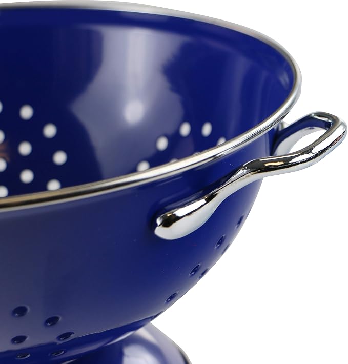 Calypso Basics by Reston Lloyd Powder Coated Enameled Colander, 3 Quart, Indigo