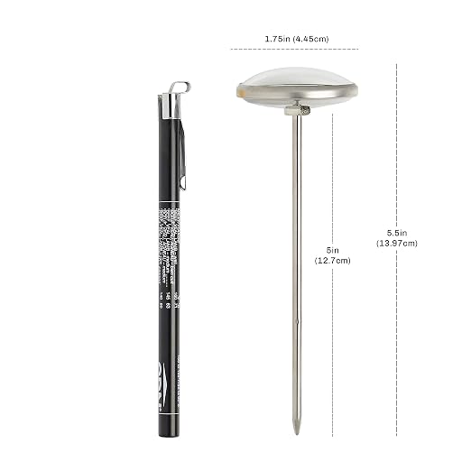 CDN Ovenproof Meat Thermometer | NSF® Certified | ProAccurate® | 1.75" Dial | For Oven & Grill Cooking | Durable Stainless Stem | Fast & Accurate Readings | IRM190