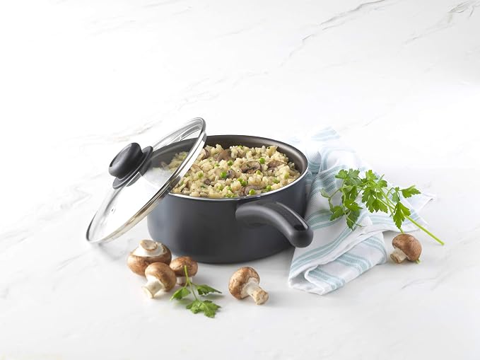 GoodCook Everyday Sauce Pan with Lid, 3 Quart, Black