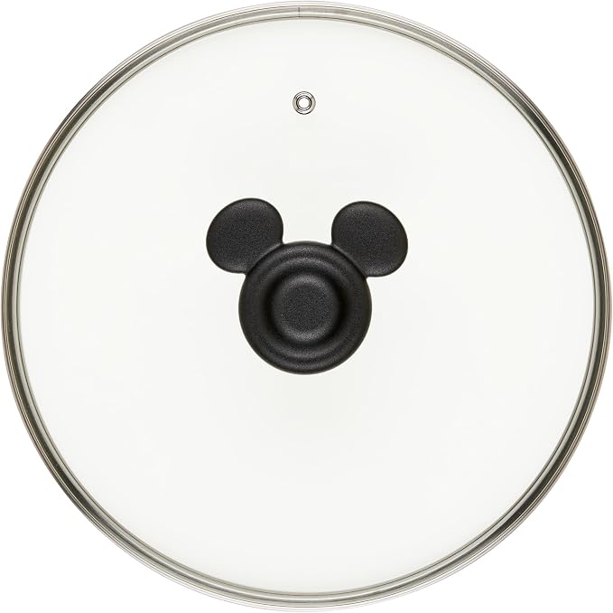 Farberware Disney Monochrome Ceramic Cookware Nonstick Saute Pan with Lid and Helper Handle, Dishwasher Safe, 4.5 Quart - Black
