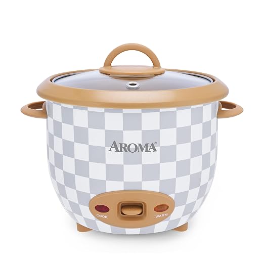 AROMA® 6-Cup (Cooked) One-Touch Pot Style Rice Cooker with CoreCoat™ PFAS-Free Nonstick Ceramic Surface (1.5 Quarts)