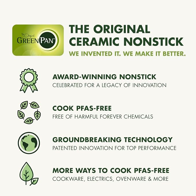 GreenPan Premiere Ovenware Healthy Ceramic Nonstick 1 lb. Loaf Baking Pan, PFAS-Free, Warp-Free Bakeware, Durable Quick Heating, Oven & Broiler Safe to 600F, Dishwasher Safe, Taupe