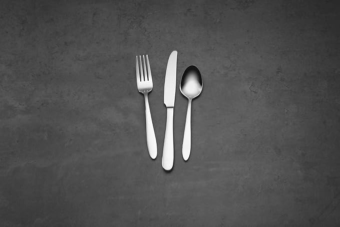 Oneida Mooncrest 12-Piece 18/0 Silverware Set for 2, Flatware | mirror finish, dishwasher safe | includes knives, forks, and spoons | cutlery set for kitchen and dining