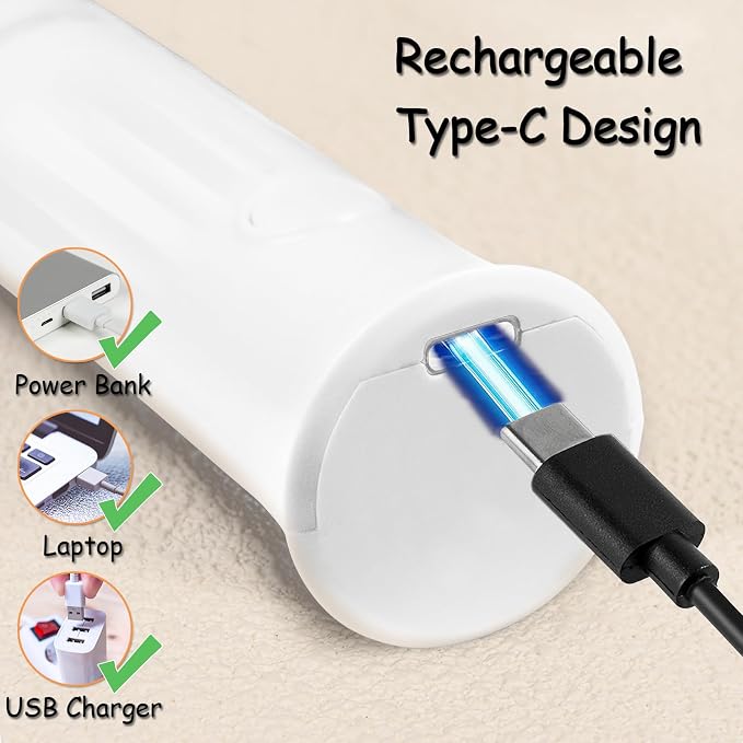 3-in-1 Rechargeable Milk Frother Wand, Coffee Drink Mixer w/ 3 Whisks＆Speed | USB-C Battery Handheld Frother, Small Electric Whisk Stirrer Coffee Foam Maker, Protein Powder Hand Mixer for Egg, Cappuccino