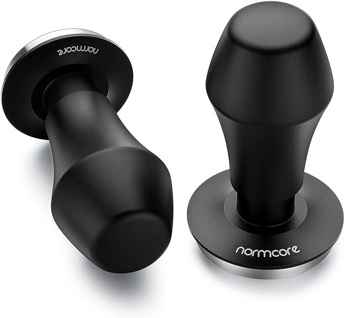 Normcore Coffee Tamper 51.5mm - Spring-loaded Tamper - Barista Tools - Barista Tools - Barista Coffee Tamper with Anodized Aluminum Tamper Stand Holder - Stainless Steel Flat Base