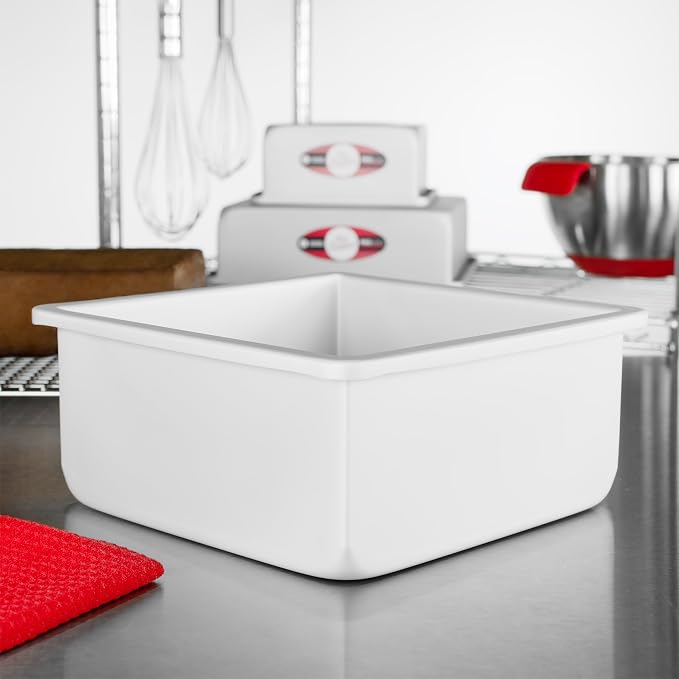 Fat Daddio's Anodized Aluminum Square Cake Pan, 8 x 4 Inch