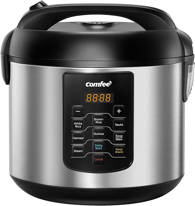 COMFEE' Large Rice Cooker with 8-Functions, 10-Cups Uncooked Rice